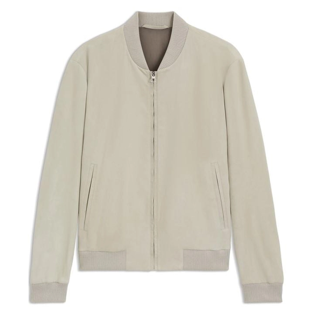 Hugo Boss X Beckham Suede Bomber Jacket - Beige